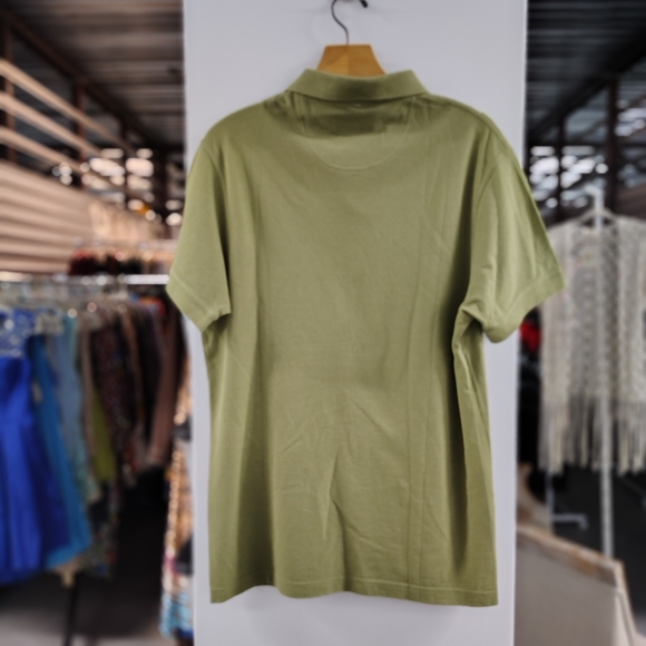 Barbour Blaine Tartan Print Polo | Size L | Olive Green | Classic British Style - Picture 3 of 6